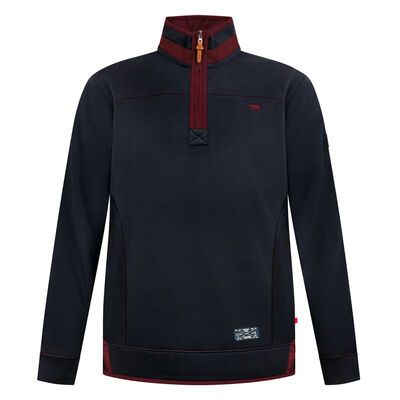 DUKE LEICESTER ¼ ZIP SWEAT TOP-fleecy tops & hoodies-BIGGUY.COM.AU