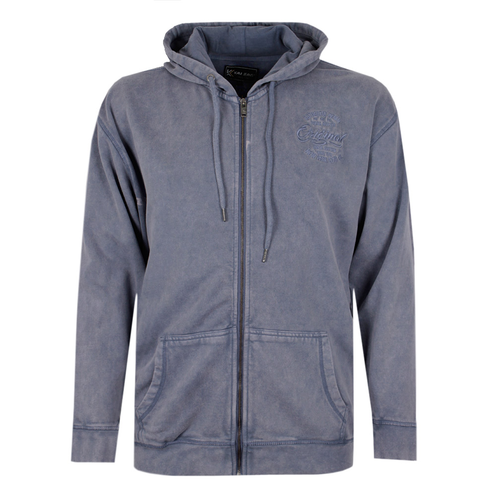 KAM EMBROIDERED WASHED HOODIE
