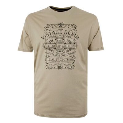 KAM VINTAGE PRINT T-SHIRT-tshirts & tank tops-BIGGUY.COM.AU