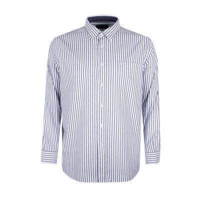 GAZMAN OXFORD STRIPE L/S SHIRT-new arrivals-BIGGUY.COM.AU