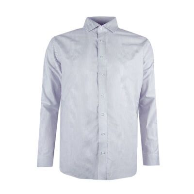 DANIEL HECHTER STRIPE L/S BUSINESS SHIRT-new arrivals-BIGGUY.COM.AU