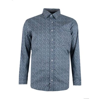 BACKBAY CIRCLE PRINT L/S SHIRT-new arrivals-BIGGUY.COM.AU