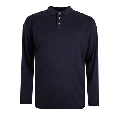 NORTH LATITUDE TEXTURED L/S POLO-new arrivals-BIGGUY.COM.AU