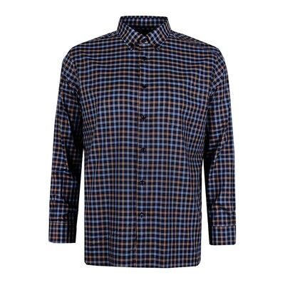 GAZMAN 079 MULTI CHECK L/S SHIRT-new arrivals-BIGGUY.COM.AU