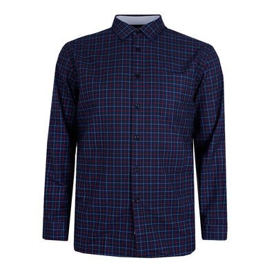 GAZMAN OXFORD CHECK L/S SHIRT-new arrivals-BIGGUY.COM.AU