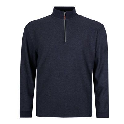 BACKBAY DENIM TEX ¼  ZIP PULLOVER-new arrivals-BIGGUY.COM.AU