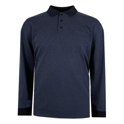 BACKBAY TEXTURED L/S POLO-new arrivals-BIGGUY.COM.AU