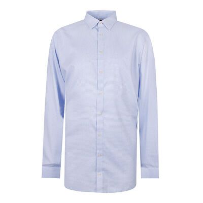 BROOKSFIELD SQUARE TEX TALL L/S BUSINES SHIRT-new arrivals-BIGGUY.COM.AU