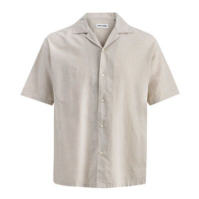 JACK & JONES BREEZE LINEN S/S SHIRT-new arrivals-BIGGUY.COM.AU