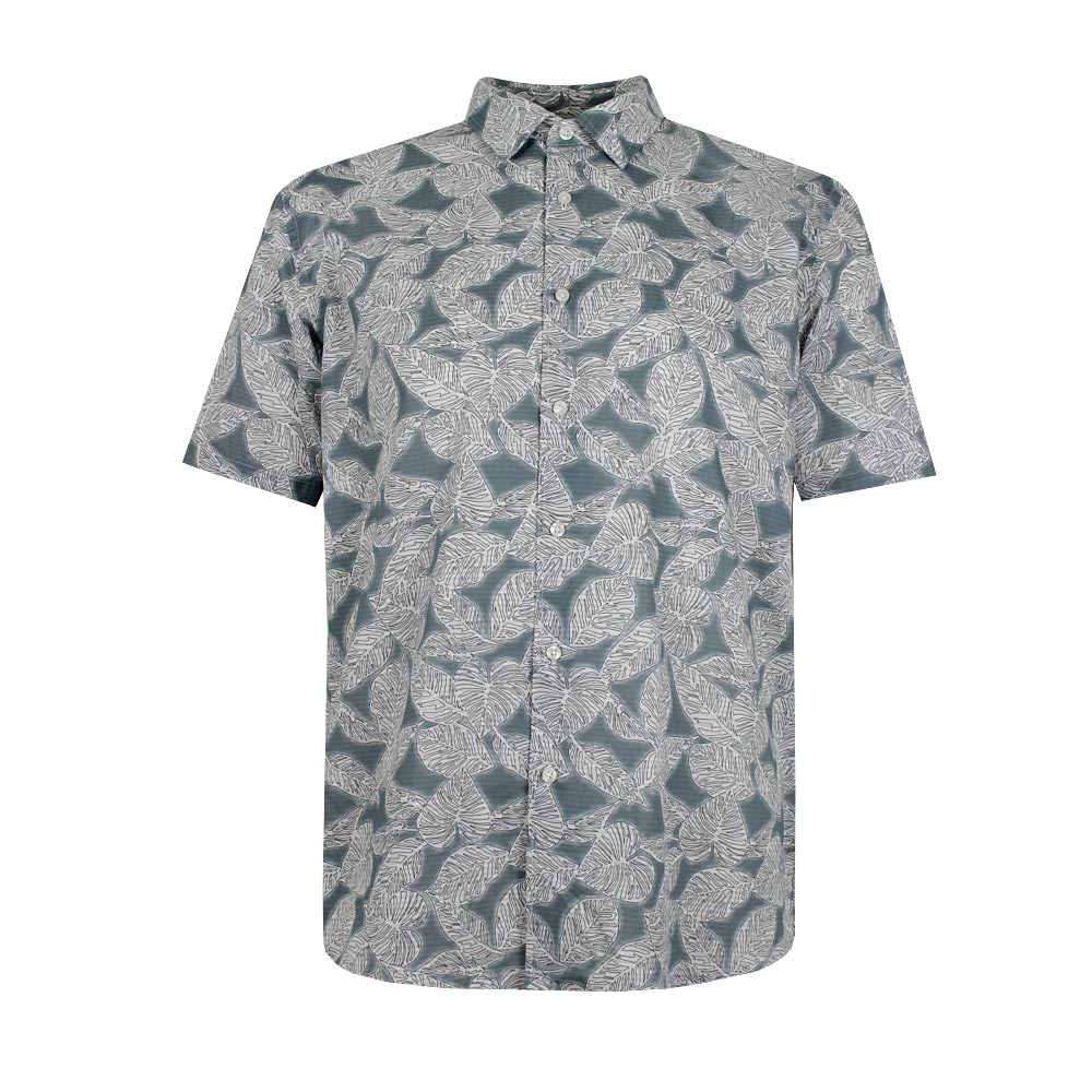 GAZMAN 0017 LEAF PRINT S/S SHIRT