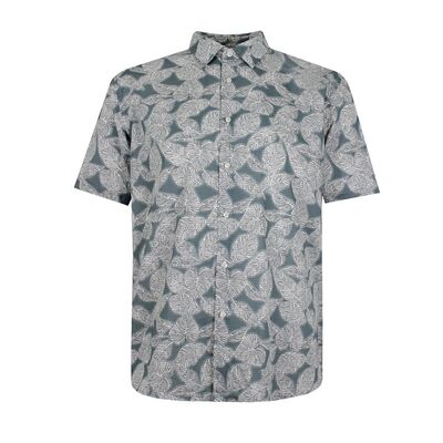 GAZMAN 0017 LEAF PRINT S/S SHIRT-new arrivals-BIGGUY.COM.AU